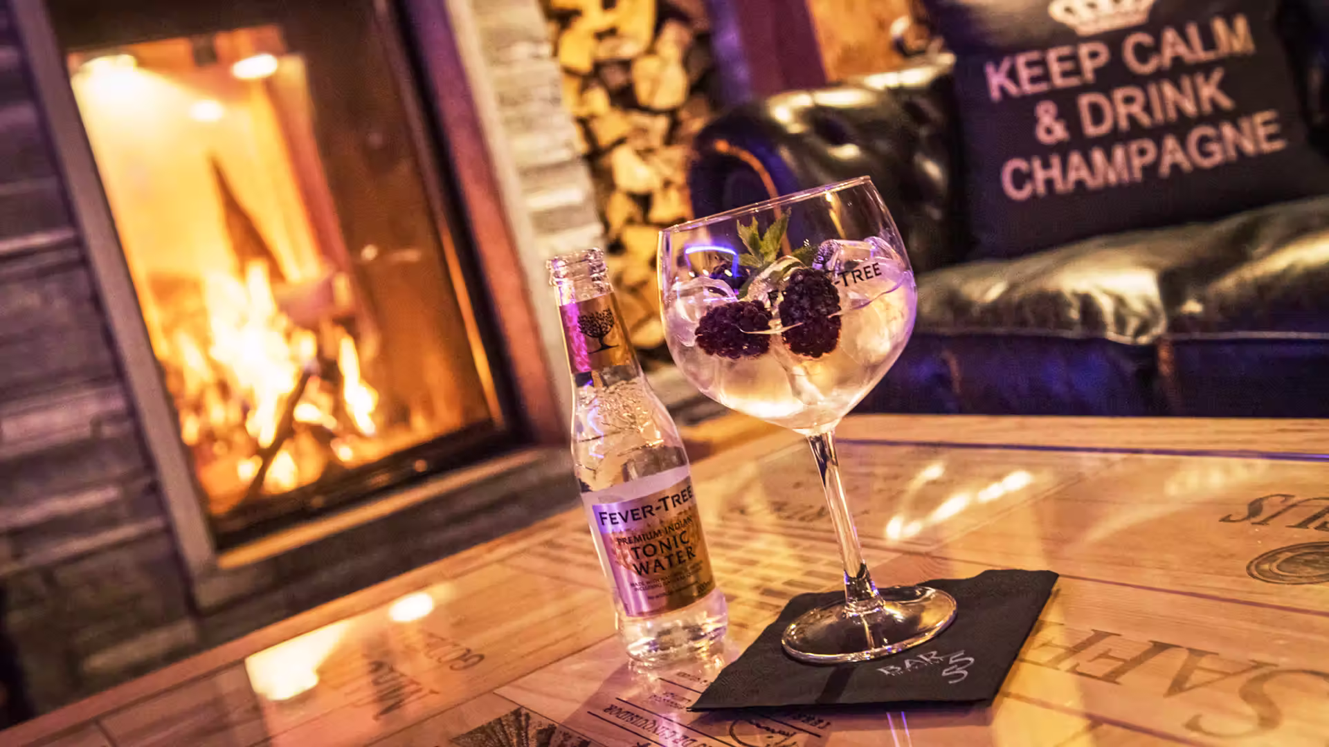 Bar55 Fireplace Hotel Firefly Zermatt Switzerland